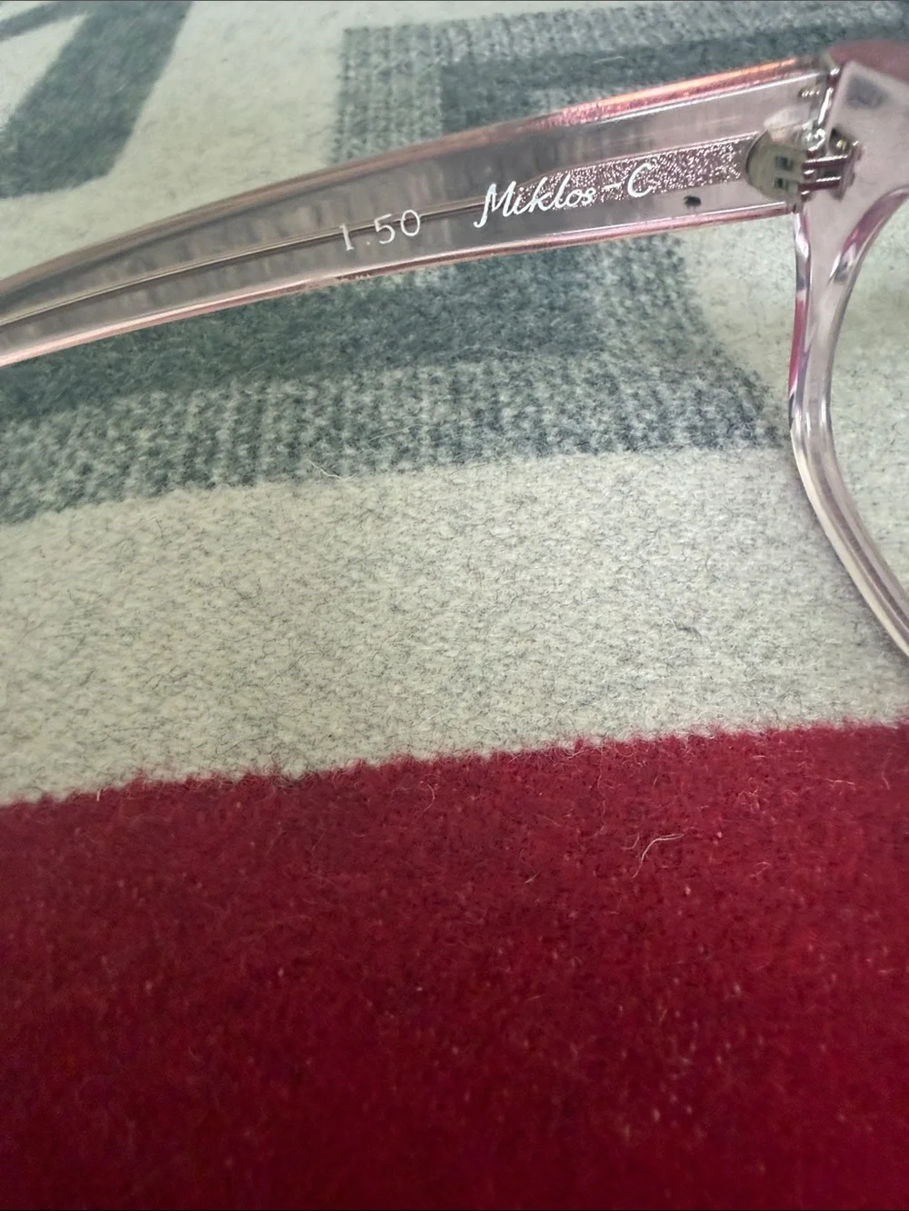 Clear Pink Women's Caddis reading Glasses 150 Strength.